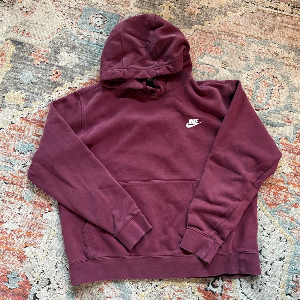 Men’s Nike Hoodie Large L Burgandy
